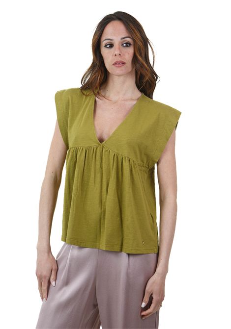 T-shirt Zaez scollo a V e manche spalla scesa DES PETIT HAUTS | T- Shirt | ZAEZ-1E25025504071